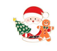 Broche en alliage de Père Noël pour décorations de Noël, broche robuste avec fermoir sécurisé pour sacs à vêtements, chapeaux, de vacances, jolie épingle de Père Noël
