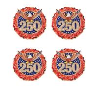 Broche en alliage de zinc 250ème anniversaire de la fondation des États-Unis Épinglette commémorative pour événement patriotique et collectionneurs Épinglette politique à collectionner