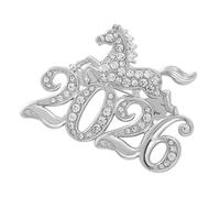 Broche En Forme De Cheval,Épingle De Revers En Strass Pour L'Année Du Cheval - 2026 Épingles de Revers sur le Thème Animal | Pour La Décoration De Chapeau Pull Châle Sac Sac À Dos Écharpe Robe Et