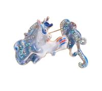 Broche en forme de chevaux avec signe du zodiaque culturel, bijoux pour vêtements, décoration, Nouvel An, anniversaires, occasions spéciales, alliage, décoration de poitrine, Einheitsgröße, comme