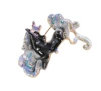 Broche en forme de chevaux avec signe du zodiaque culturel, bijoux pour vêtements, décoration, Nouvel An, anniversaires, occasions spéciales, alliage, décoration de poitrine, Einheitsgröße, comme