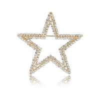 Broche en forme d'étoile pour femme - Broche châle en strass - Bijoux en strass - Cadeau de Noël