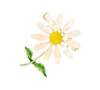 Broche fleur élégante avec fermoir de sécurité, motif floral élégant, badge en métal, accessoire vestimentaire pour femme, broche en forme de fleur