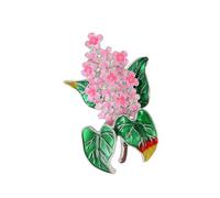 Broche hortensia portable conçue pour être pratique dans la vie quotidienne, fabriquée à partir d'alliage robuste et d'épingle tendance émaillée, taille unique, Comme décrit