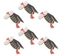 Broche Insigne de Graduation 6pcs Alliage de Zinc, Présent | Souvenir de Remise de Diplôme, Insignes Scolaires, Accessoires de Remise de Diplôme, Saison 2026