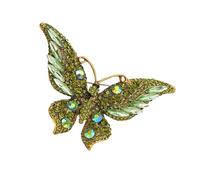 Broche papillon ornée de cristaux Finition émaillée Accessoire de mode polyvalent idéal pour les occasions spéciales Broche de vintage