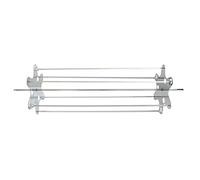 Broche Planétaire Étoile pour Rôtissoire et Tournebroche en Acier Inox, 3 Brochettes Incluses 60 cm, Longueur Totale 80 cm, Rotation Indépendante, Cuisson Uniforme de Viande et Poisson