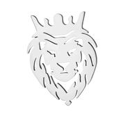 Broche rétro unique en acier inoxydable pour manteau, sac ou chapeau, broche vintage, B, Comme décrit