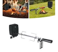 Broche rotisserie électrique - Ensemble pour rôtissoire - Acier inoxydable 304 - Rotation automatique à 360° - Moteur de 0,2 W - Capacité maximale de 7 kg - Compatible avec les barbecues à charbon et