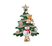 Broche sapin de Noël en alliage de zinc pour manteau | Accessoire saisonnier pour chapeaux, sacs, pulls, manteaux et superpositions de vacances avec personnages de vacances
