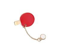 Broches à billes broche de dessin animé chemise épinglettes créatives broche de ping-pong de badminton avec chaîne pour vêtements broches de balle de sport