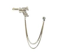 Broches à Chaîne Fleur Broche Aigle Animal | Épingles à revers en chaîne avec pompon d'avion for femmes et hommes, accessoires de Badge de costume de chemise