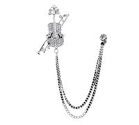 Broches à Chaîne Fleur Broche Aigle Animal | Épingles à revers en chaîne avec pompon d'avion for femmes et hommes, accessoires de Badge de costume de chemise