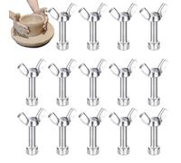 Broches de batte pour céramique avec vis à filetage de précision de pesée | Outil avec 14 broches de tour de potier pour maison, construction, meubles, travaux manuels, sculpture et tournage
