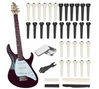 Broches de chevalet pour guitare acoustique, pièces de rechange pour instrument de musique avec extracteur et écrou de selle, idéales pour les salles de classe, l'école, les performances en direct, le