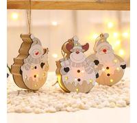 Broches De Noël Lumineuses Lumière Led, Épingles De Dessin Animé Père Noël Bonhomme De Neige Elk Cerf Cloches En Peluche Badges Broche Décoration