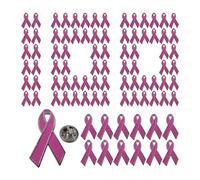 Broches en ruban rose for femmes, 20/50/100 pièces, Badge d'événement caritatif Pour Les fêtes(50pcs-pack)