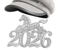 Broches Vintage | Broche Cheval 2026 à Strass Mode | Épinglettes 2026 - pour Sac à Main Sac à Dos Écharpe Robe Vêtements Chapeau Pull