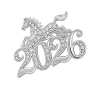 Broches Vintage | Décorations Chic en Pierres de Strass pour l'Année du Cheval | Épinglettes 2026 - pour Sac à Main Sac à Dos Écharpe Robe Vêtements Chapeau Pull