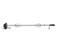 Brochette avec moteur en acier chromé de 1000 mm de longueur, 2 fourches réglables, poids d'équilibrage inclus, pour barbecue à gaz et au charbon de bois, idéal pour griller, rôtir et camping