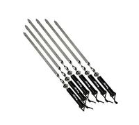 Brochettes de grillades - Master Grill MG133 - Acier inoxydable - 6 pièces - Poignées en bois