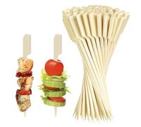 Brochettes en Bambou de 9 cm, 200 Pics en Bambou de Cocktail Brochettes pour Apéritif, Brochette en Bois Bâtonnets pour Cocktails, Fruits, Sandwichs
