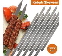 Brochettes Kabob pour Barbecue plat, brochettes pour Shish Kebab, grilles persanes turques et Koubideh, iranien, méditerranéen, brésilien 5pcs-50x2cm