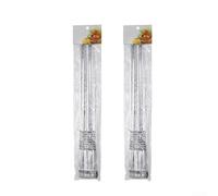 Brochettes plates en acier inoxydable 20 cm pour barbecue (30 cm plat - 20) | 20 cm de long, convient pour les friteuses à air, acier inoxydable, passe au lave-vaisselle, idéal pour les grillades en