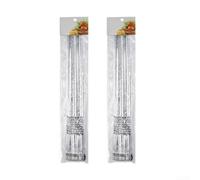 Brochettes plates en acier inoxydable 20 cm pour barbecue (35 cm Flat -20) | 20 cm de long, convient pour les friteuses à air, acier inoxydable, passe au lave-vaisselle, idéal pour les grillades en