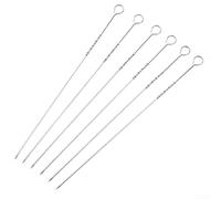 Brochettes plates en acier inoxydable 20 cm pour barbecue (38 cm Flat | 20 cm de long, convient pour les friteuses à air, acier inoxydable, passe au lave-vaisselle, idéal pour les grillades en