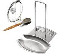 Broco repose cuillère cuisine, 1Pc Acier inoxydable Pan Pot Cover Couvercle de support Cuillère Réchaud Organiseur de stockage de cuillère à soupe de cuisine Outil