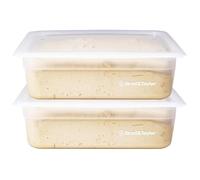 Brod & Taylor Lot de 2 boîtes de conservation avec une capacité de 6 L, peut contenir jusqu'à 3 000 g de pâte - Boîte à pâte pour pain, levain et pizza (passe au lave-vaisselle, sans BPA)