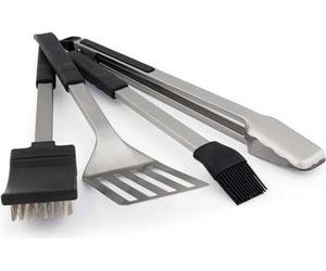 Broil King BBQ Baron 64003 Stainless Steel 4 Piece Barbecue Accessory Set