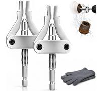 Broken Pipe Thread Extractor Tool for Drill, 1/2" 3/4" 1" Damaged Pipe Remover, Stripped Screw Bolt Valve Extractor for Shower Arms, PVC & Plumbing Fittings (2pcs)