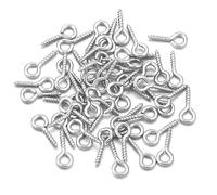 BroLuka 200 Pcs Mini vis à oeillet,5 x 10mm/ 6.5 x 13mm petites vis à goupilles d’oeil auto-taraudage pour la fabrication de bijoux, bricolage, ornements suspendus