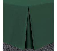 Bronwen Mathews Box Tour de lit plissé pour petit lit double en microfibre brossée douce, facile d'entretien, ne pas repasser (petit lit double de 122 cm, vert bouteille)
