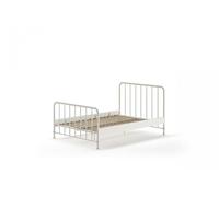 Bronxx lit blanc mat 140x200cm