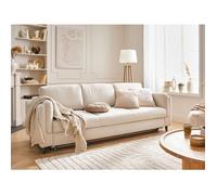 Brooke - canapé 3 places - convertible - en velours - Beige