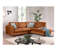 Brooke - canapé d'angle droit - convertible - 5 places - en velours