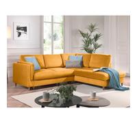 Brooke - canapé d'angle droit - convertible - 5 places - en velours