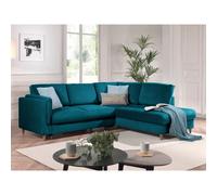 Brooke - canapé d'angle droit - convertible - 5 places - en velours
