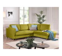 Brooke - canapé d'angle droit - convertible - 5 places - en velours