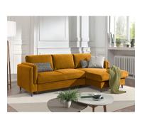 Brooke - canapé d'angle droit - convertible avec coffre - 4 places - en velours