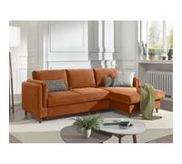 Brooke - canapé d'angle droit - convertible avec coffre - 4 places - en velours