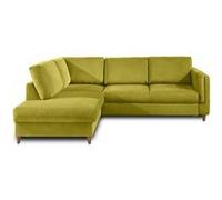 Brooke - canapé d'angle gauche - convertible - 5 places - en velours - Vert Olive Vert Olive G