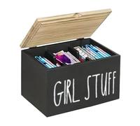 brooksnaji Boîte De Rangement Tampons Pour Salle De Bain | Compartiments Séparés,Boîte en Bois Avec Couvercle Pour Produits Féminins, Étui Hygiénique Femme Pour Meuble de Toilette Maison Hôtel