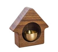 brooksnaji Petite Sonnette de Porte, Carillon de Porte - Cloche de Porte de Cloche de commerçant magnétique en Bois avec Cloche en Laiton,Carillons éoliens Japonais, Ornement de Porte attaché à la