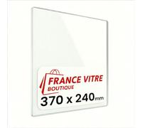 BROSELEY - modèle : Fires-Canterbury-Gas - 370 x 240 x 4 mm - Vitre d’Insert pour cheminée et poêle à Bois - Verre de Rechange Haute température - jusqu'à 800°C