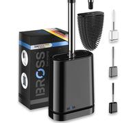 BROSS Brosse WC en silicone Brevetée Noire Efficace