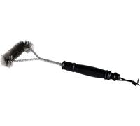 Brosse à barbecue à trois côtés, 30 cm de long, avec poils en acier inoxydable